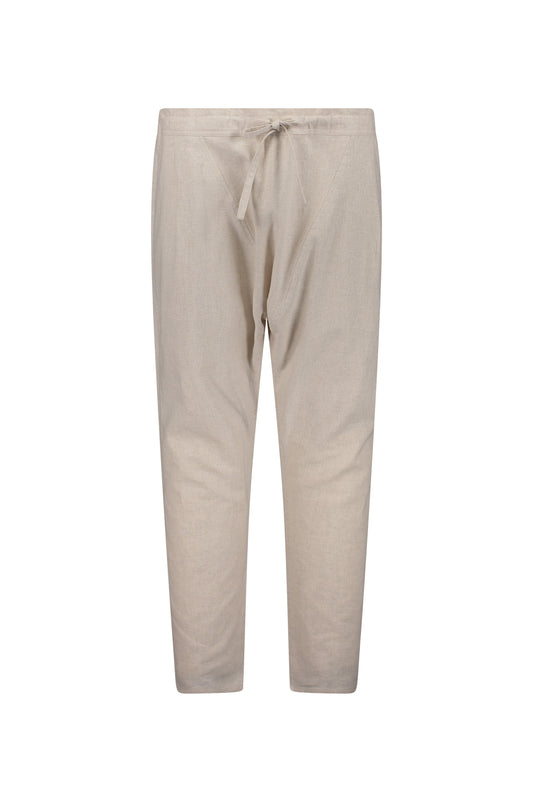 Jorge Linen Blend Drop-Crotch Drawstring Pants