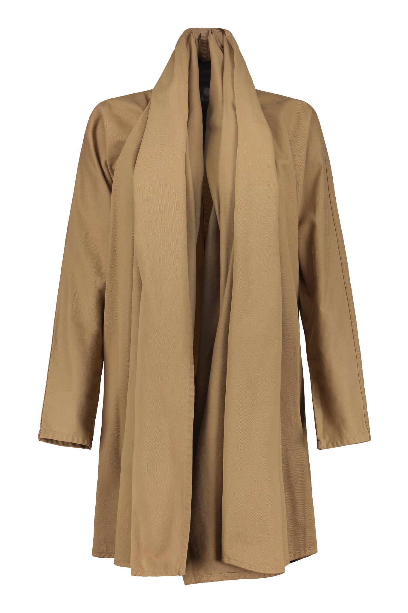 Maauad Cotton Twill Draped Collar Coat