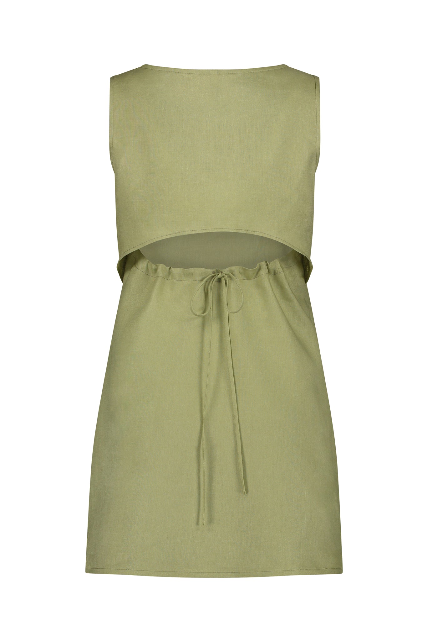 Paul Open Back Linen Shift Dress