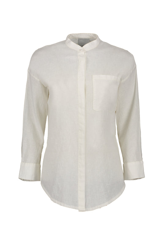 Tau Linen Blend Kimono Sleeve Shirt