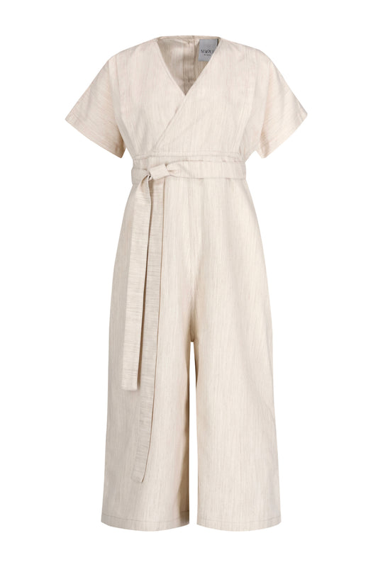 Thistle Linen Blend V-Neck Jumpsuit