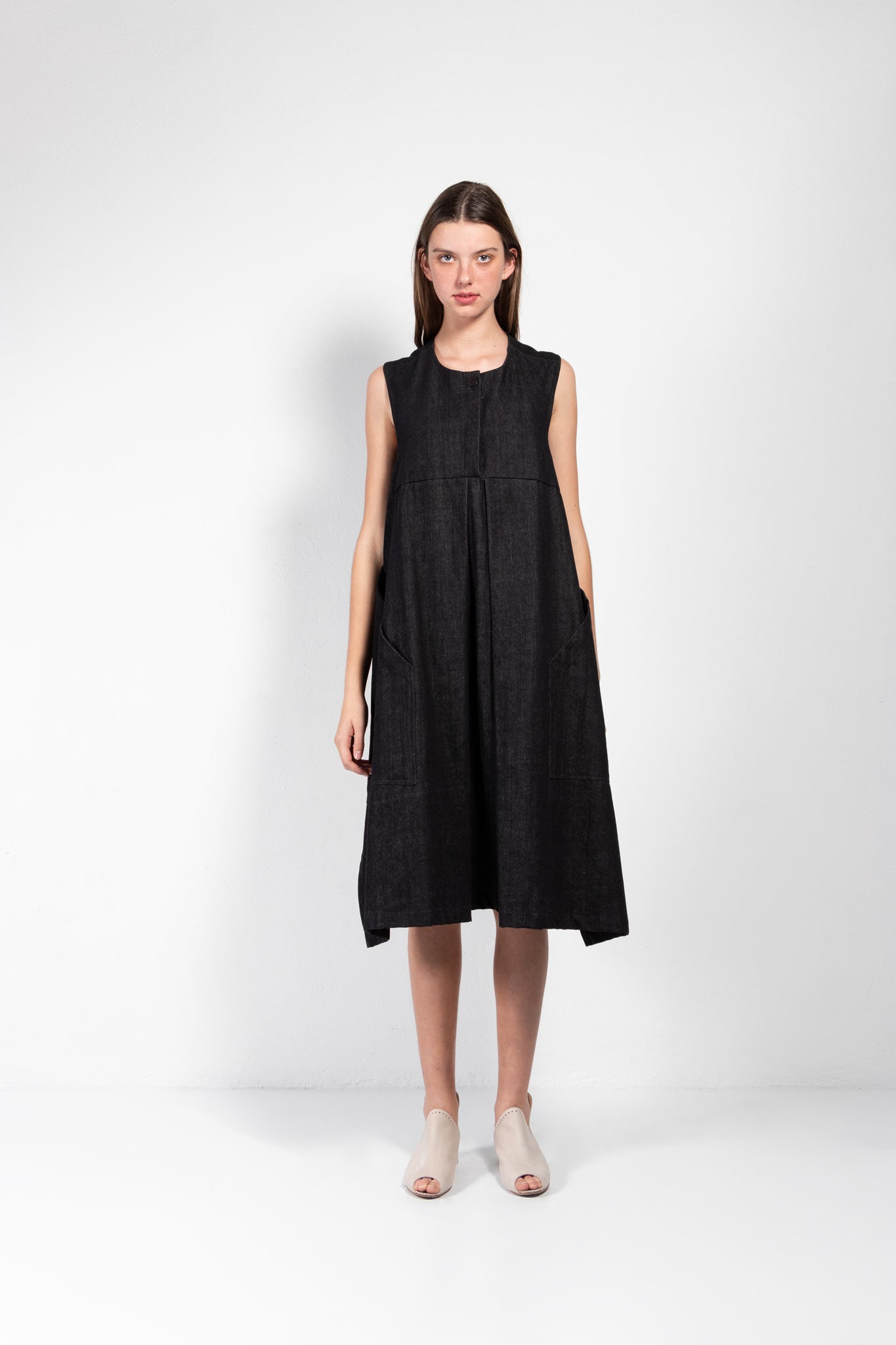 Atenea Sleeveless Denim Wrap Dress