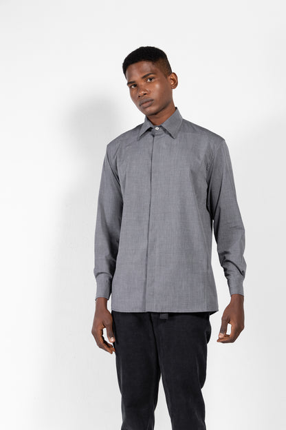 Fauno Tailored Front Pocket Hidden Button Shirt