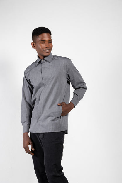 Fauno Tailored Front Pocket Hidden Button Shirt