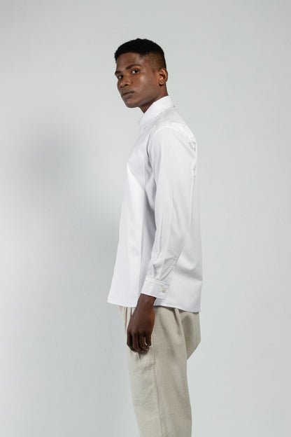 Fauno Tailored Front Pocket Hidden Button Shirt