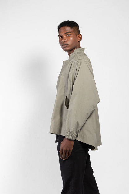 Moon Oversized Washed Twill Bomber Jacket