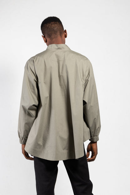 Moon Oversized Washed Twill Bomber Jacket