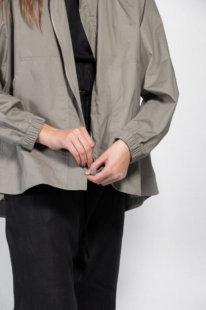 Moon Oversized Washed Twill Bomber Jacket