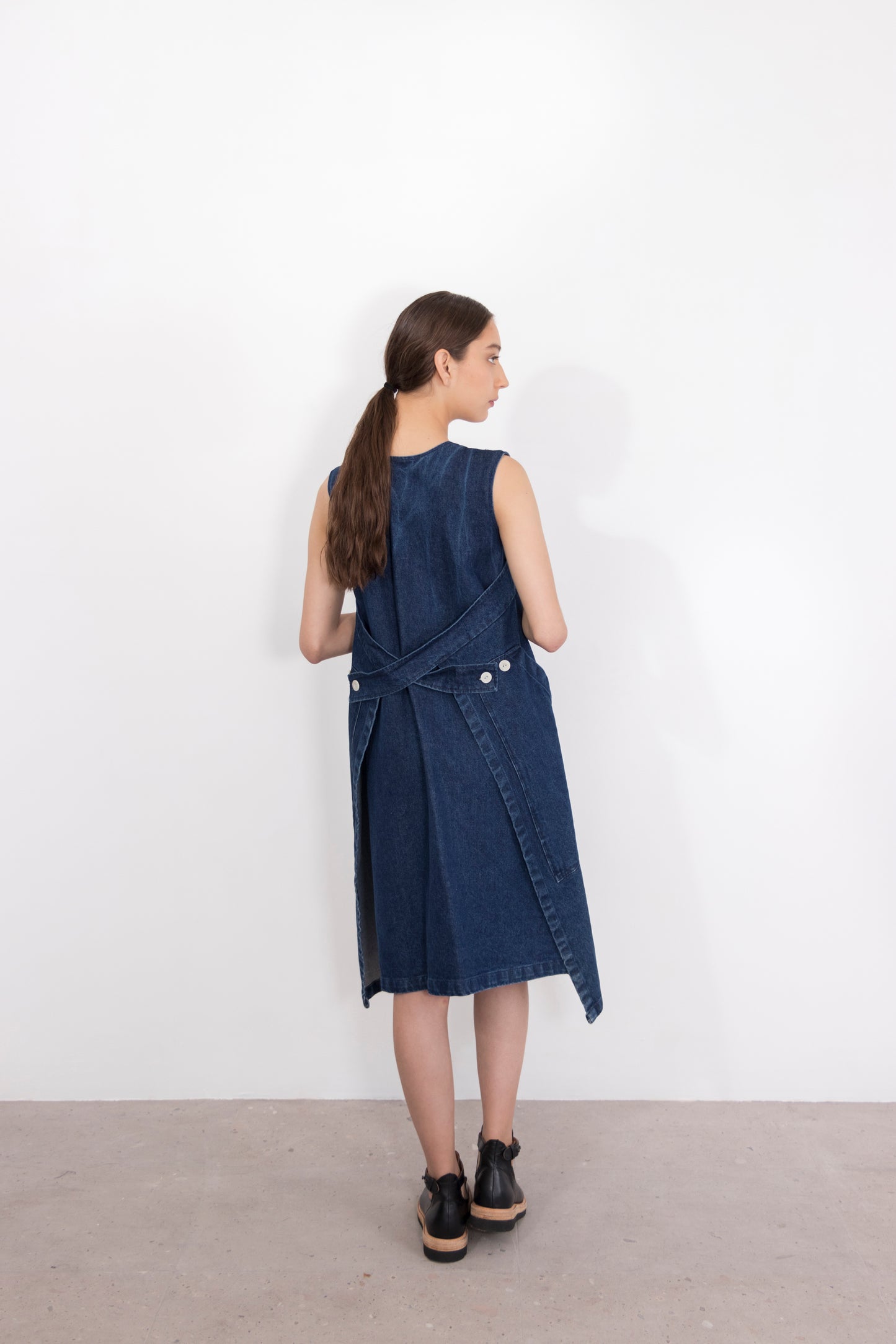 Atenea Sleeveless Denim Wrap Dress