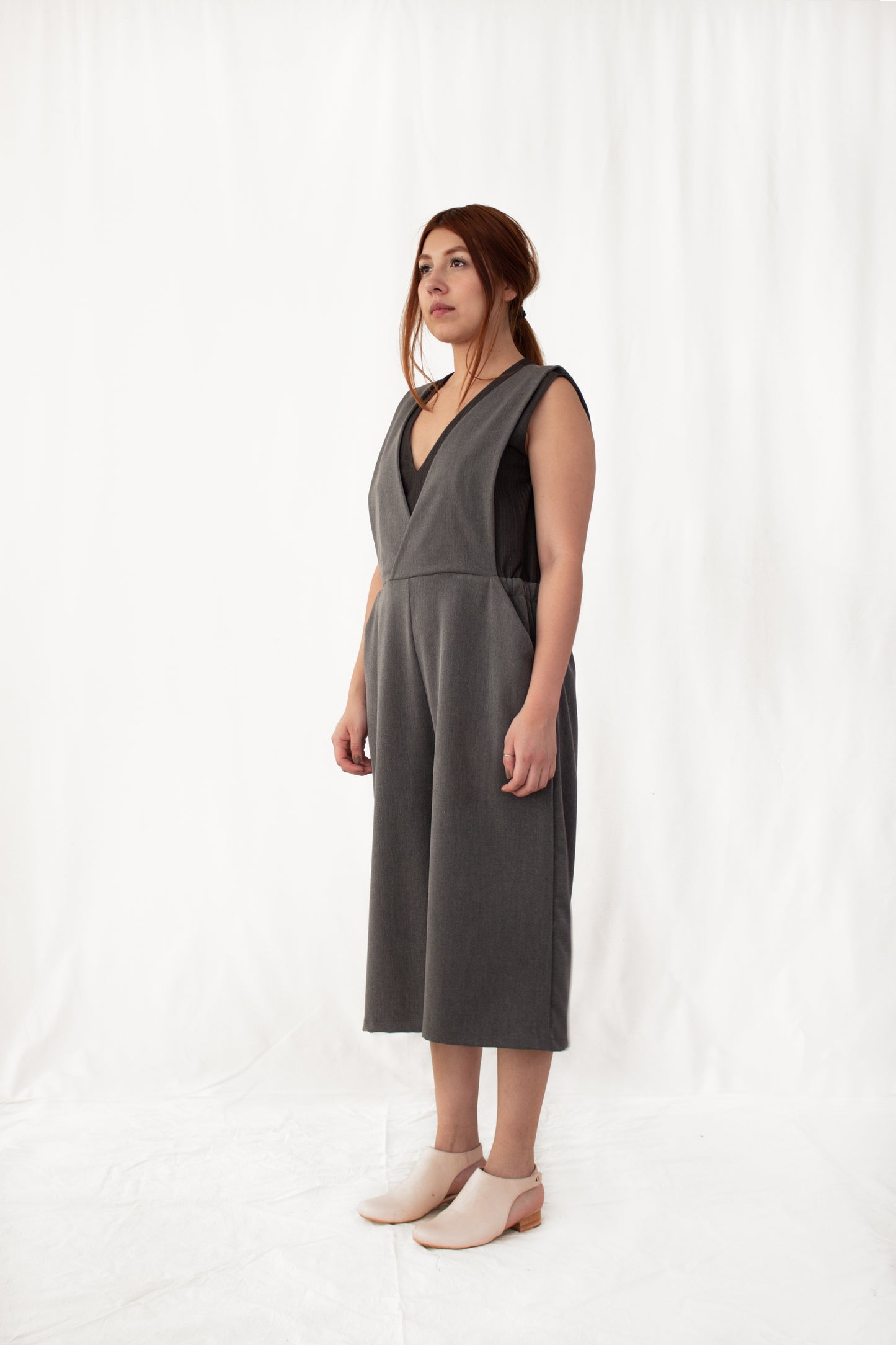 Pepper Knit V-neck Jumpsuit