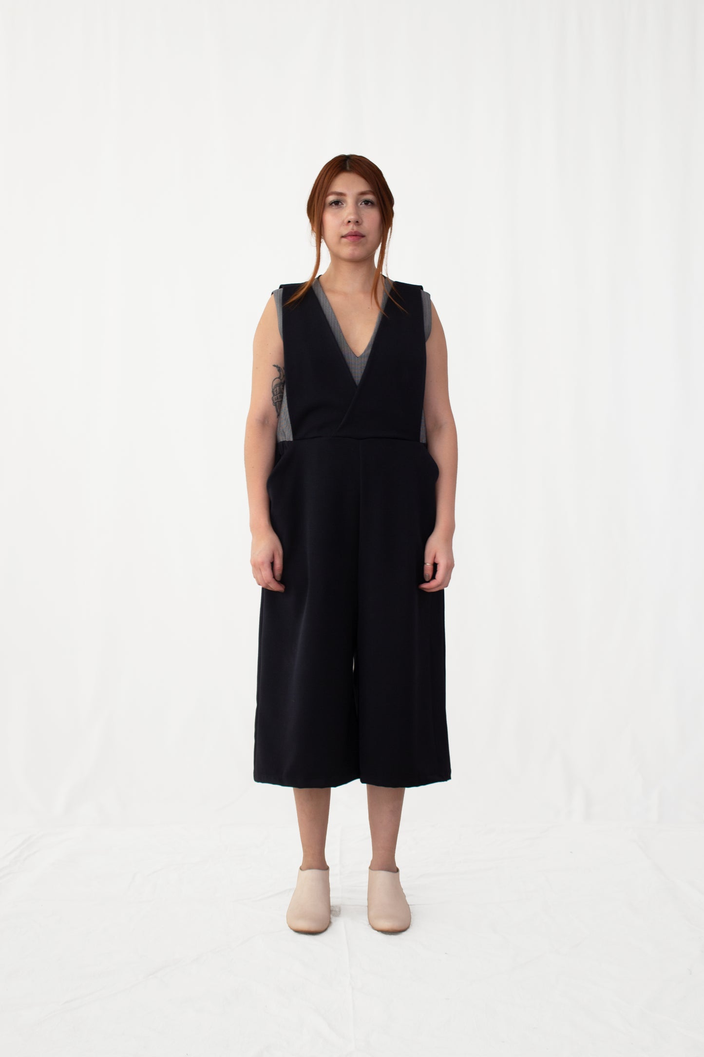 Pepper Knit V-neck Jumpsuit