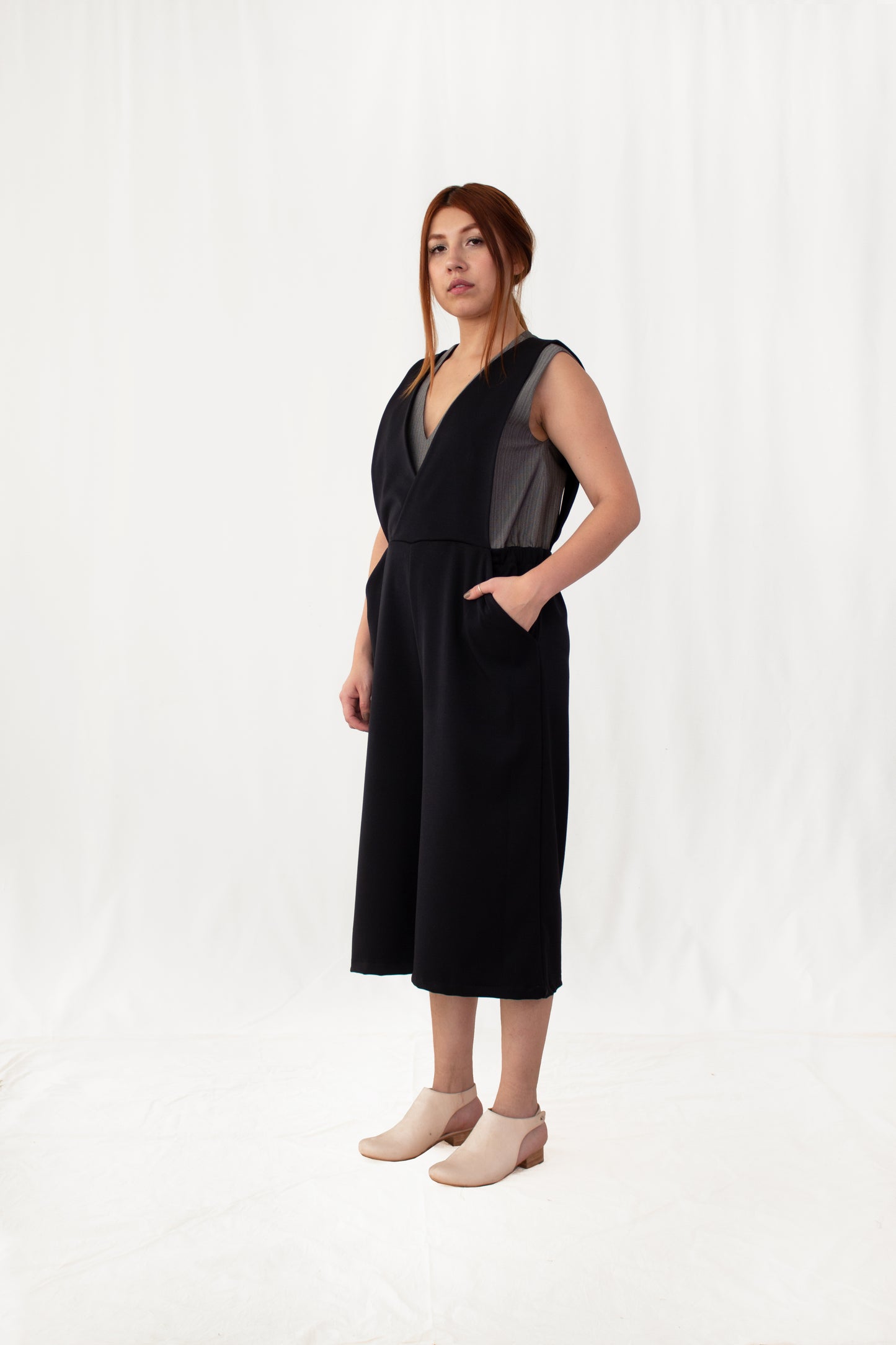 Pepper Knit V-neck Jumpsuit