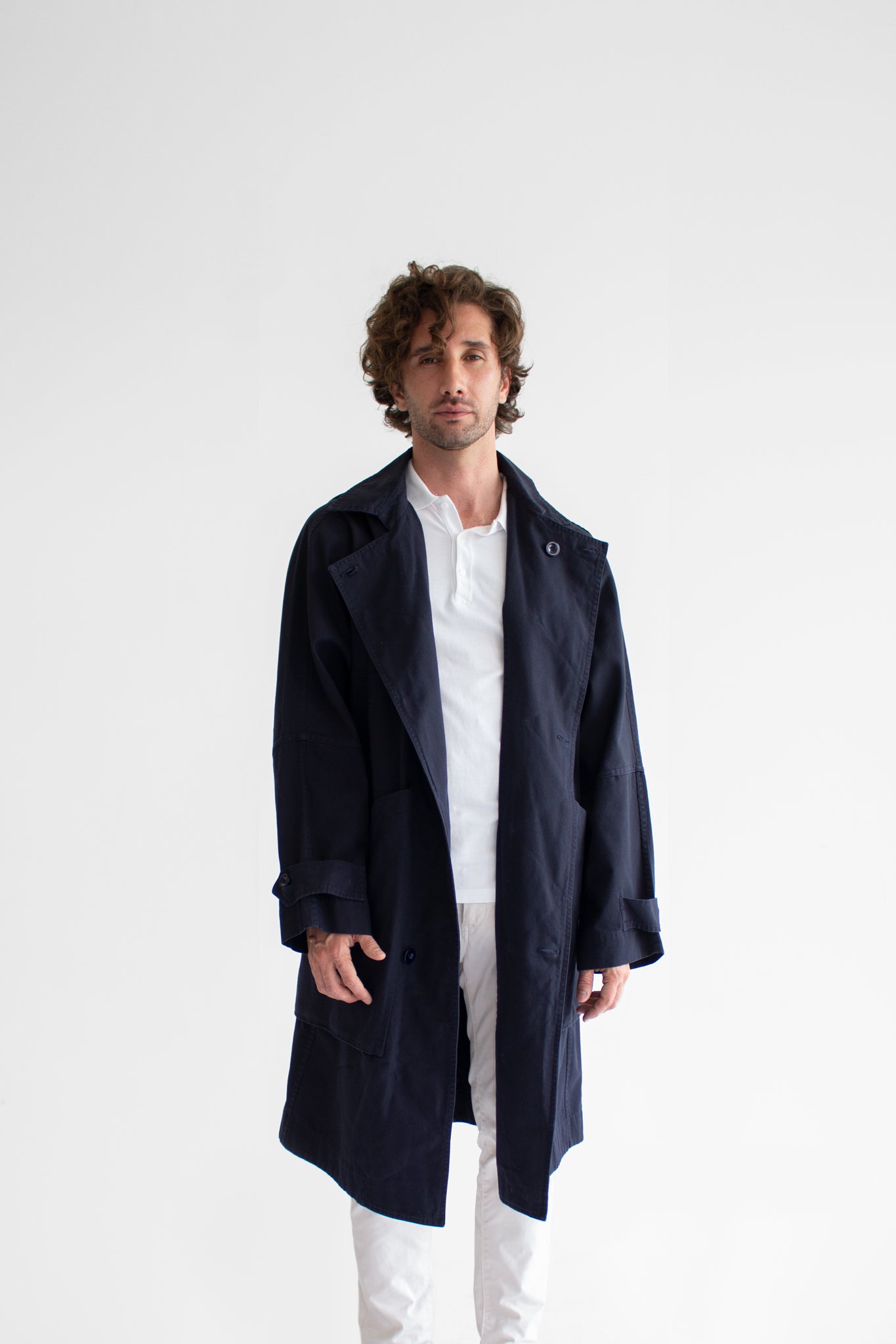 Macadamia Washed Canvas Trench Coat